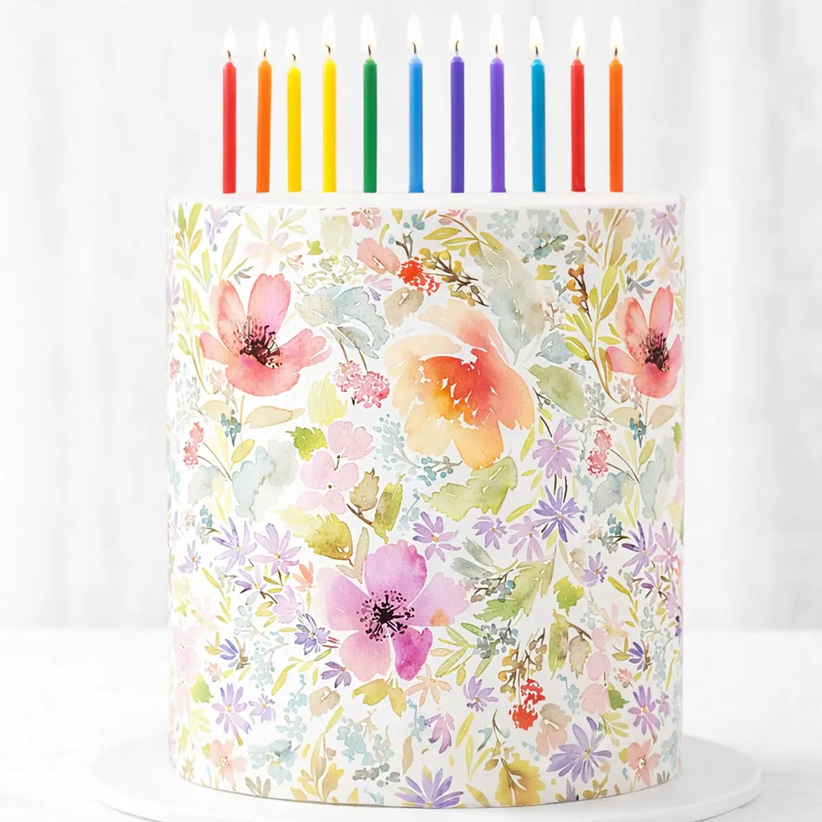 Floral Edible Icing Cake Wrap 1