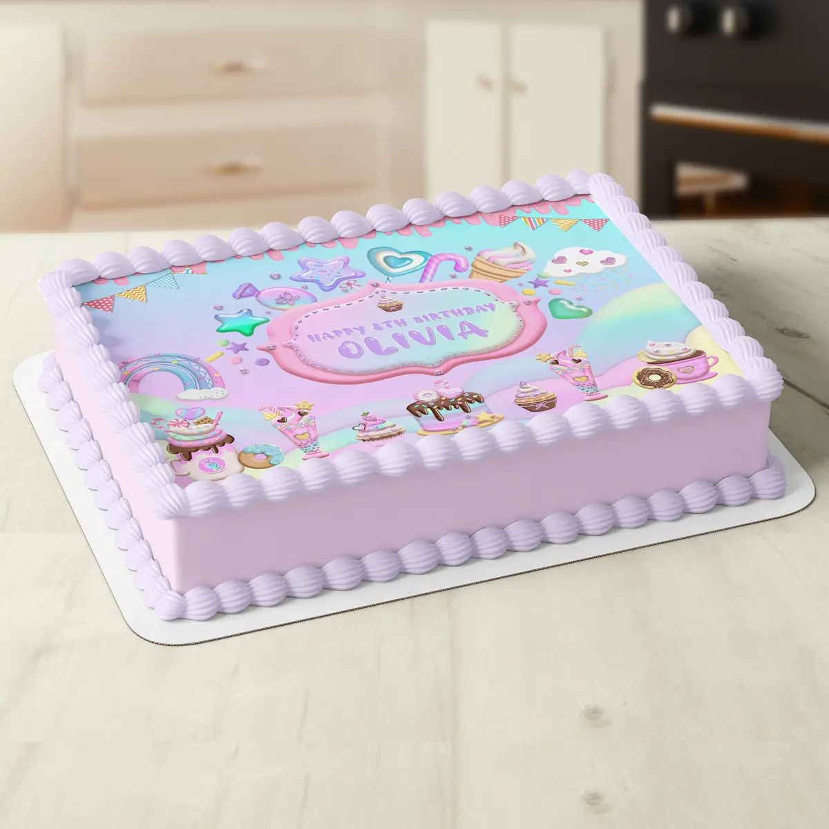 Candyland Sweet Shoppe Edible Cake Topper 1