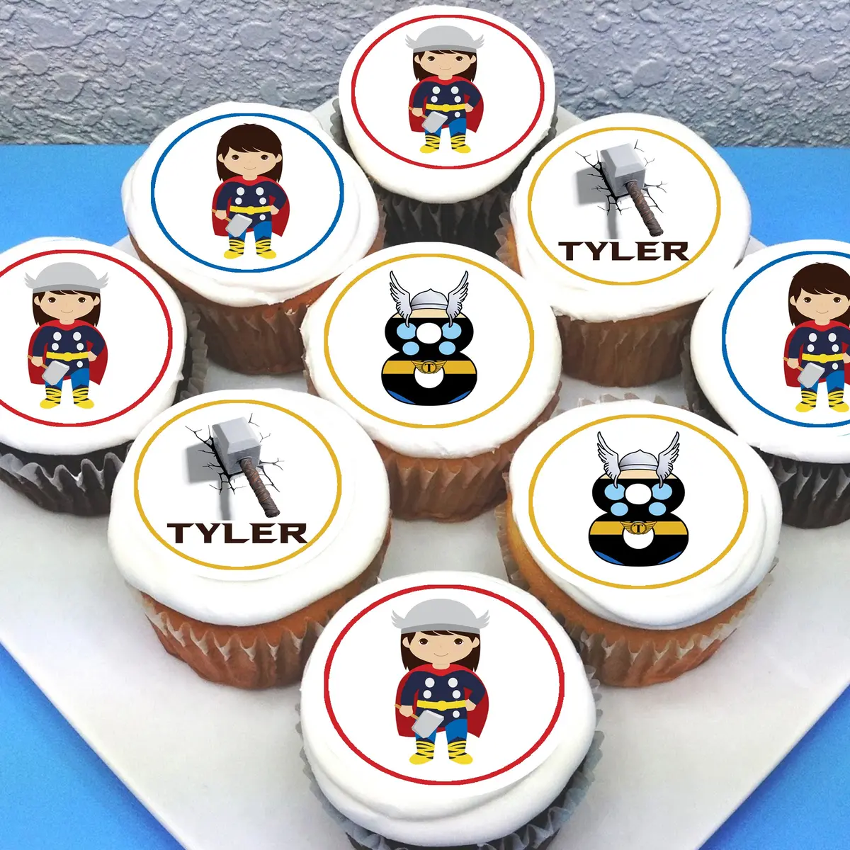 Thor Edible Cupcake Toppers 1