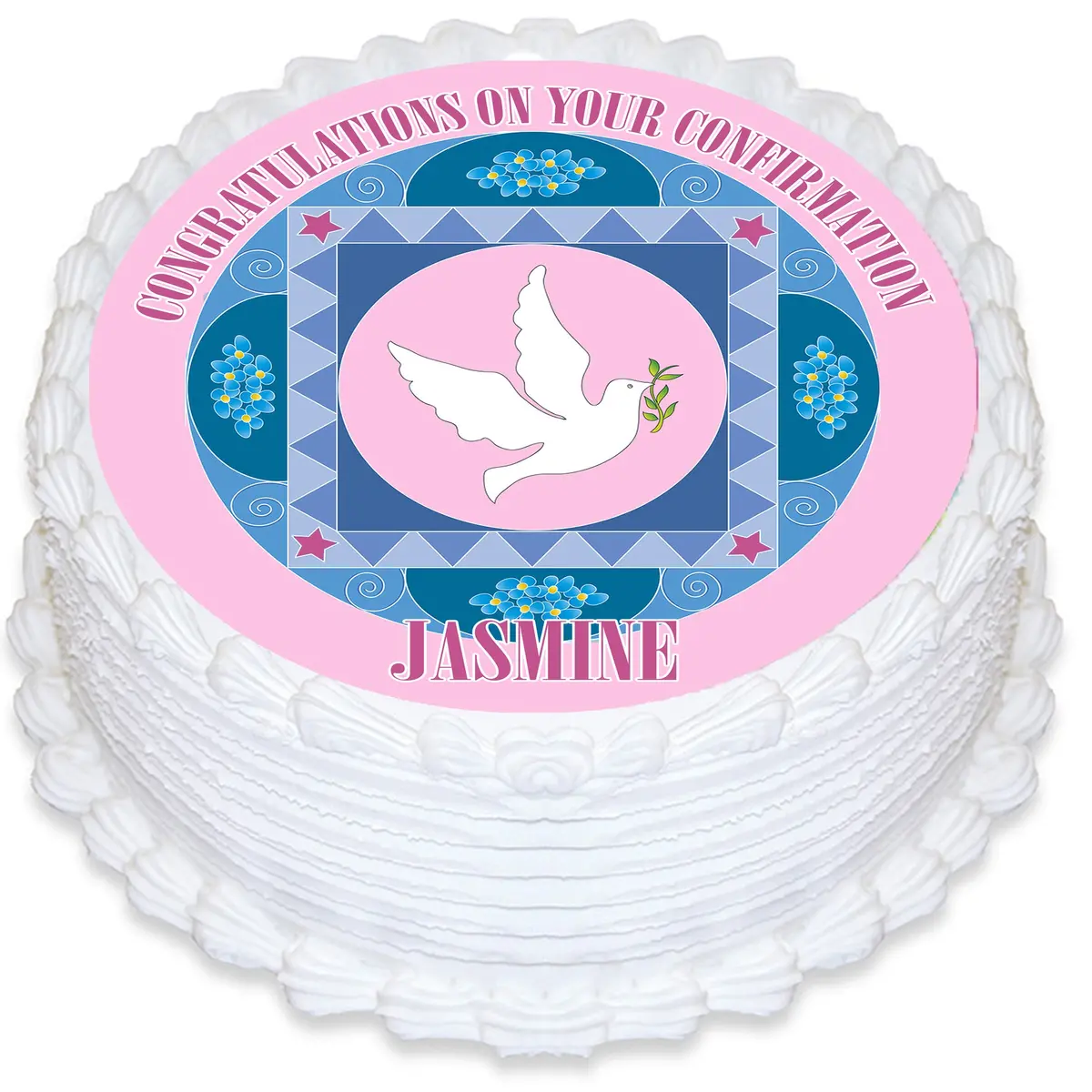 Confirmation Round Edible Cake Topper 1