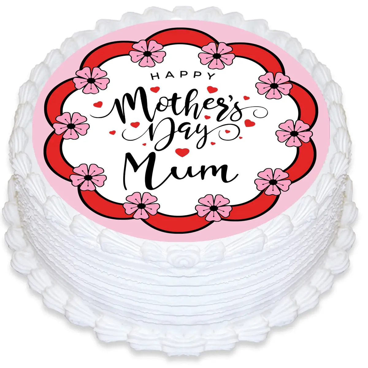 Mothers Day Round Edible Cake Topper 1