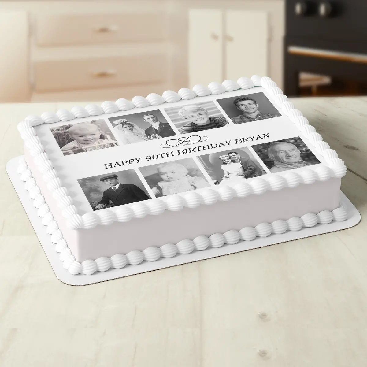 Photo Collage Customised Edible Icing Cake Topper 1