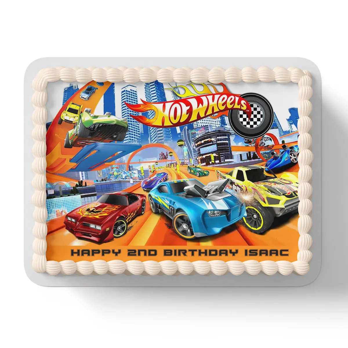 Hotwheels Personalised Edible Cake Topper 1