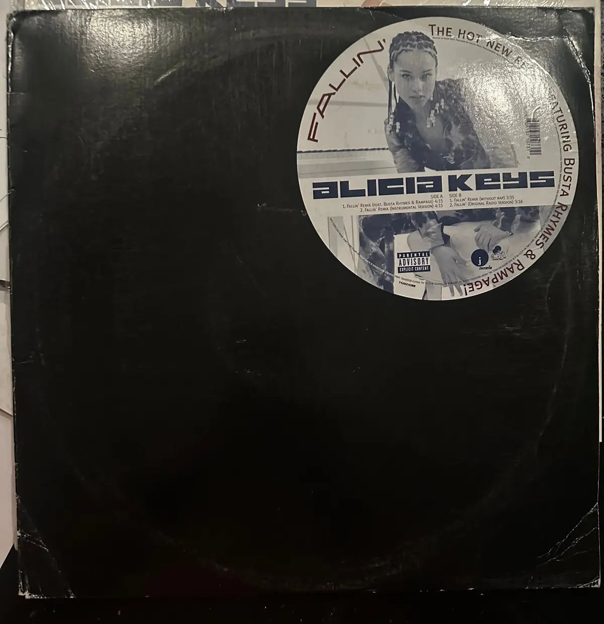Alicia Keys Fallin' 12" Single Lp Vinyl - Used 1