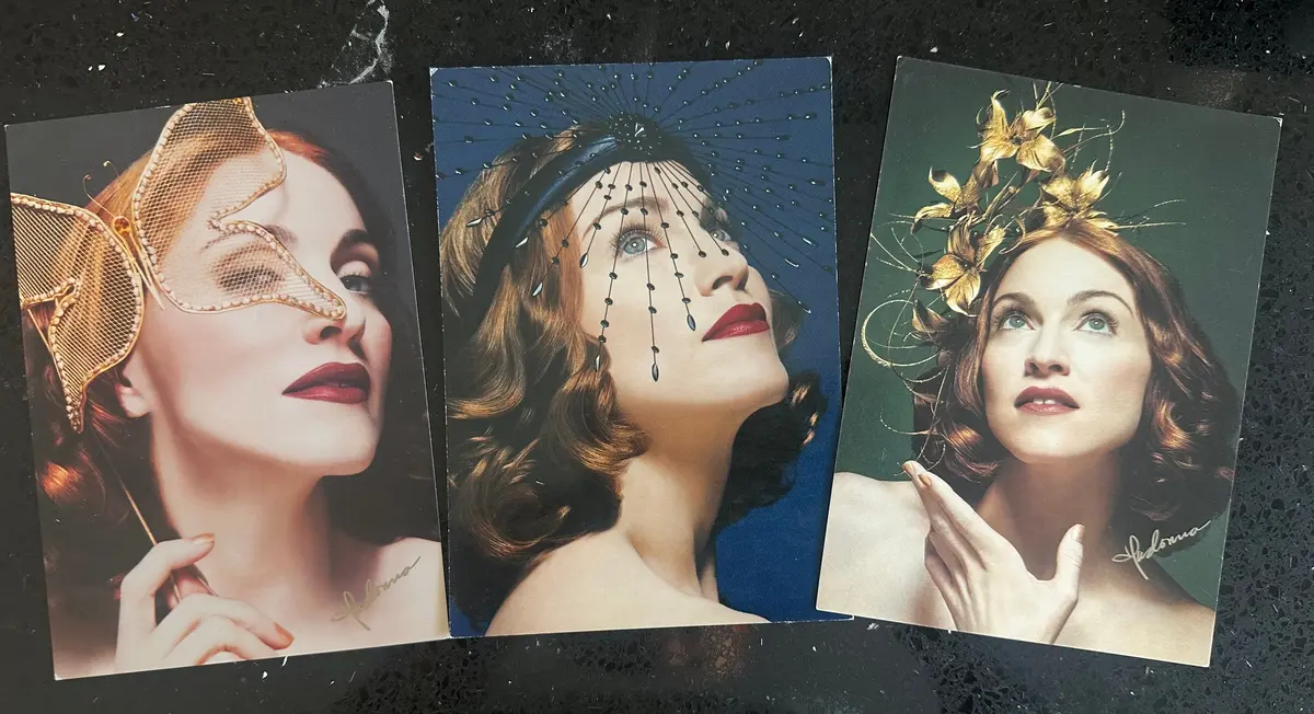 Madonna Max Factory Ad Campaign Three Postcards 1