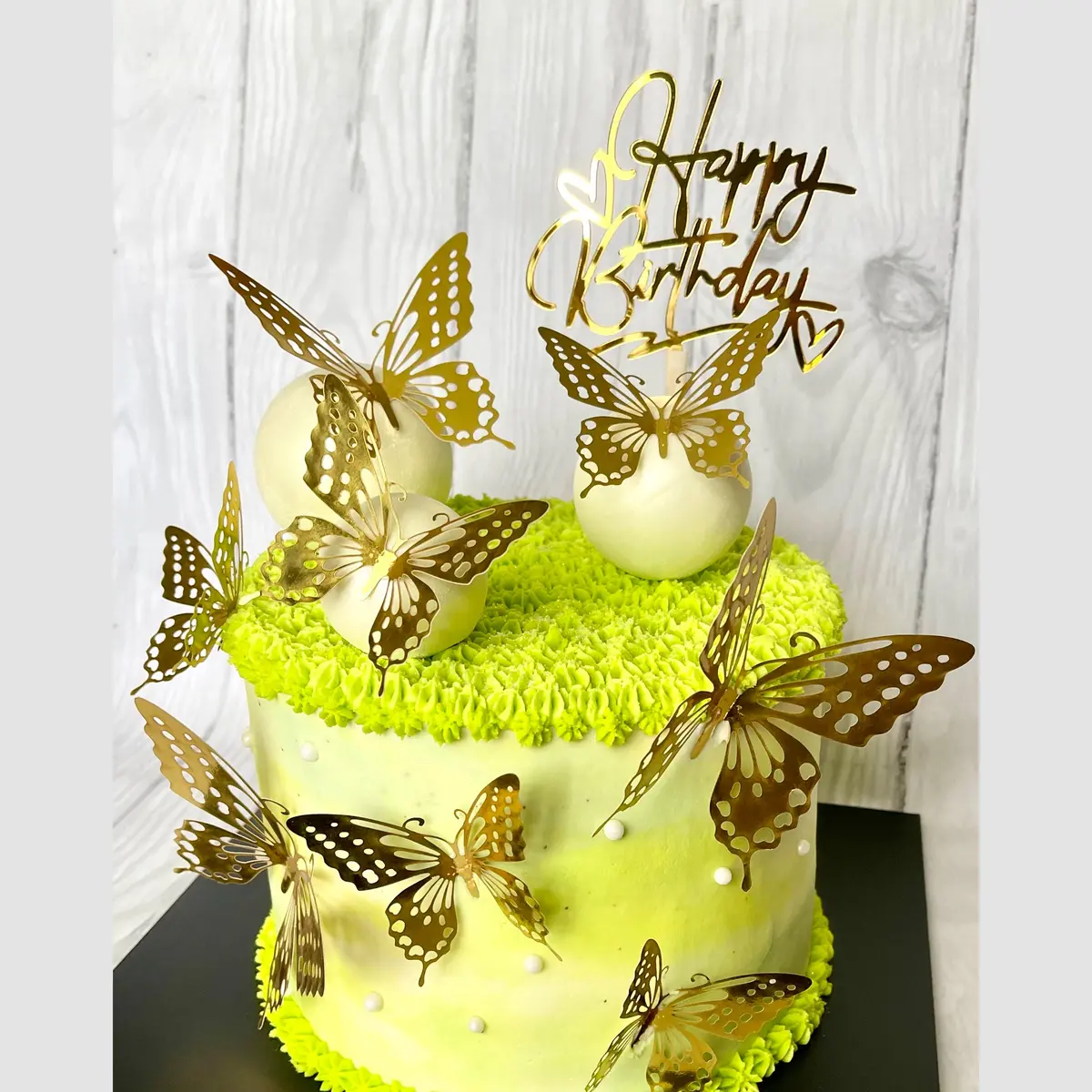 Gold Metallic Paper Butterflies - Pack Of 12 4