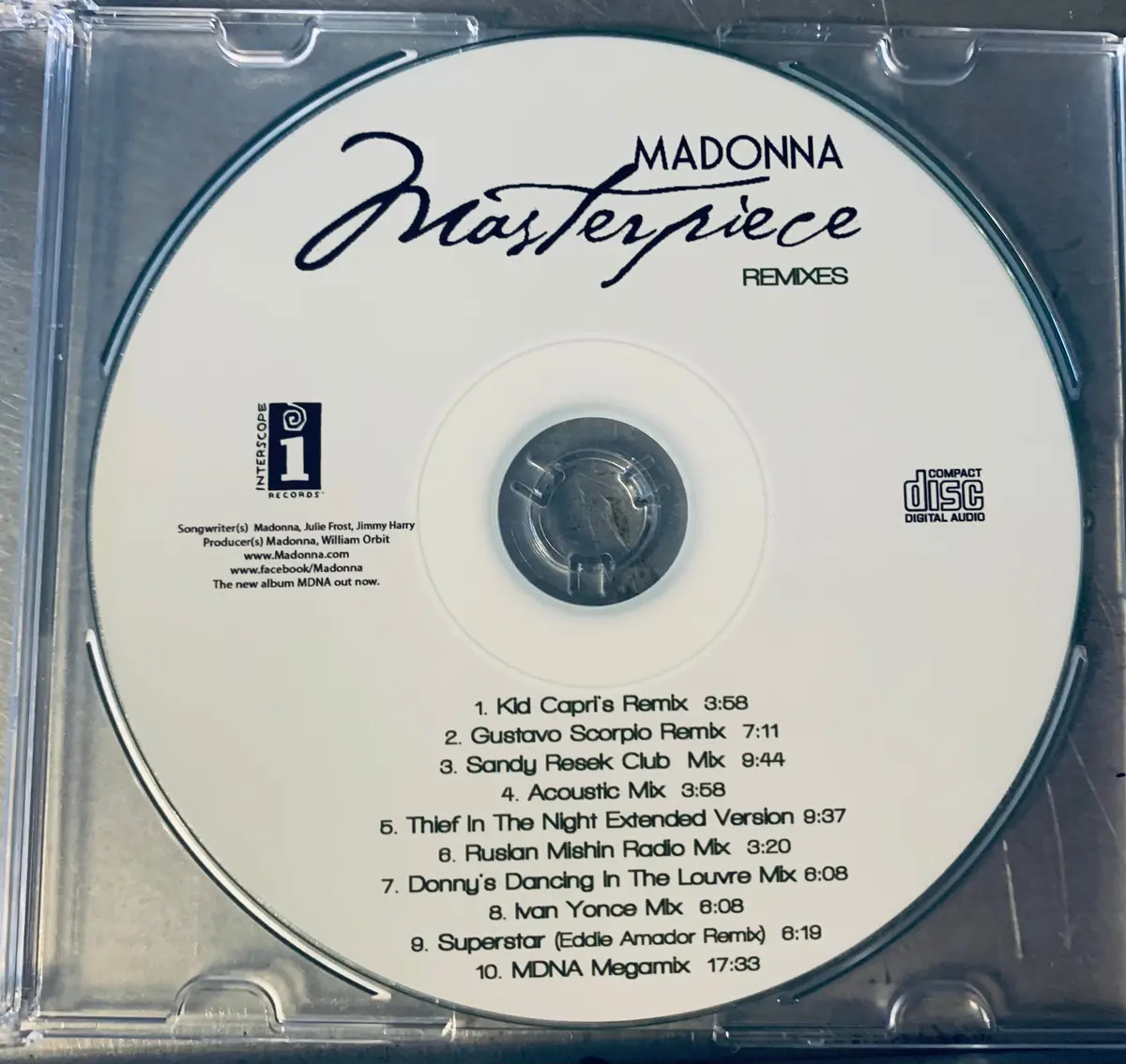 Madonna Masterpiece / Superstar : Dj Pressing Cd Single 2