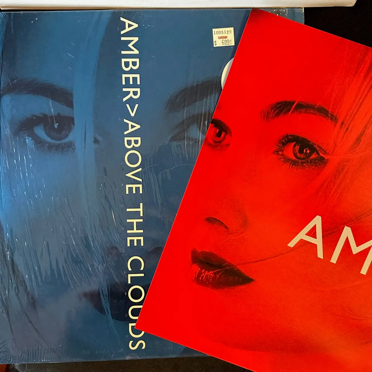Amber -- Above The Clouds 12" Vinyl + Bonus Album Poster Flat Cover Art - Used 1