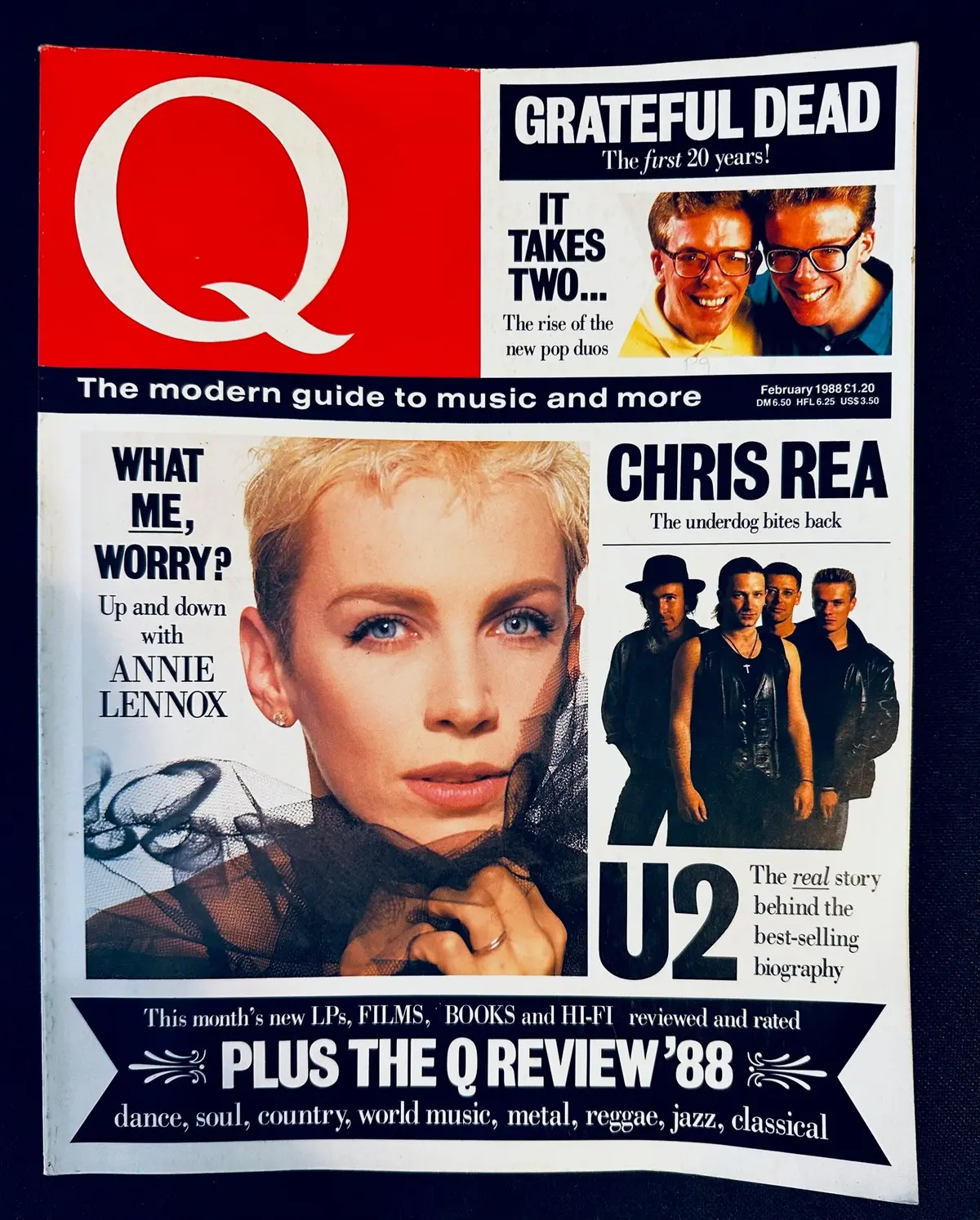 Annie Lennox -- Q Magazine (Uk) Feb. 1988  Music Magazine 1
