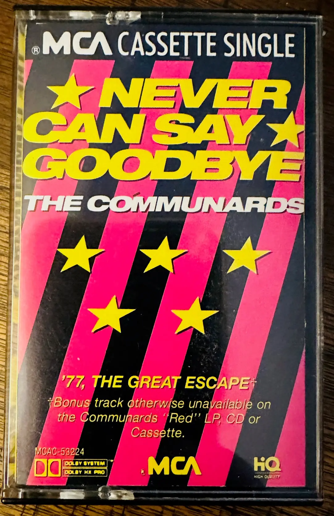 The Communards - Never Can Say Goodbye (Cassette Single) + B-Side - Used 1