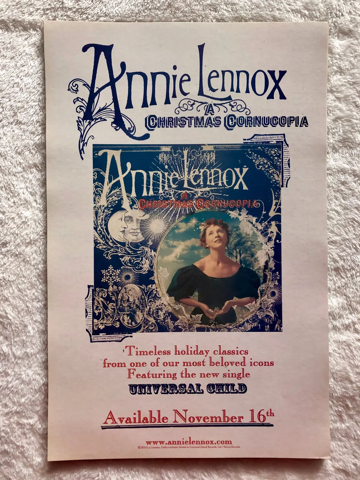 Annie Lennox - A Christmas Cornucopia - Promo Poster 1