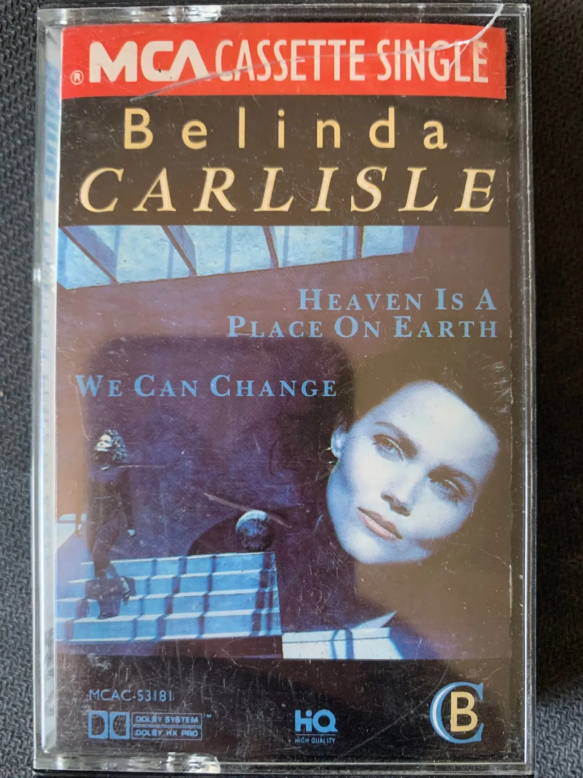 Belinda Carlisle - "Heaven Is A Place On Earth"  Original Usa Cassette Single - Used 1