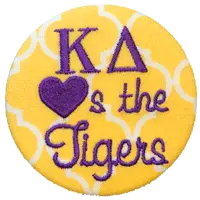 Purple & Gold Tigers - Yellow Quatrefoil 1