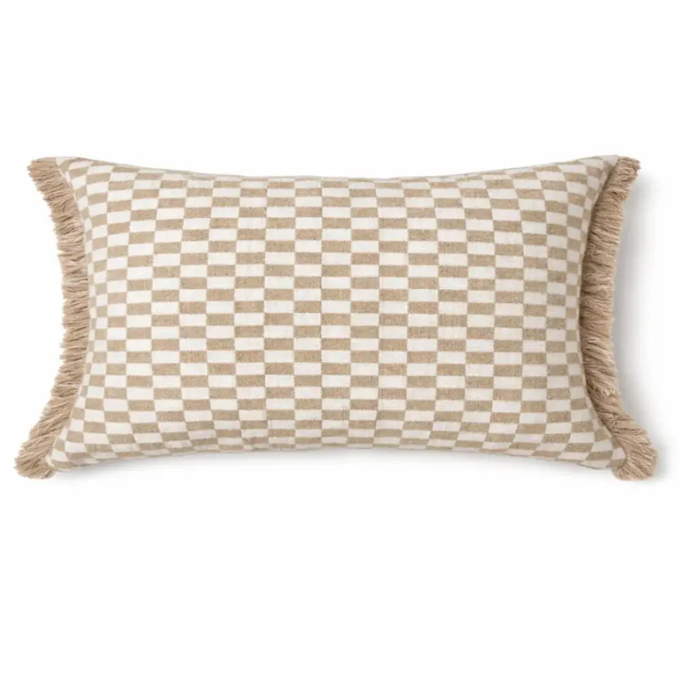 Vdk Kussen Damier Beige 30X50 Cm 1