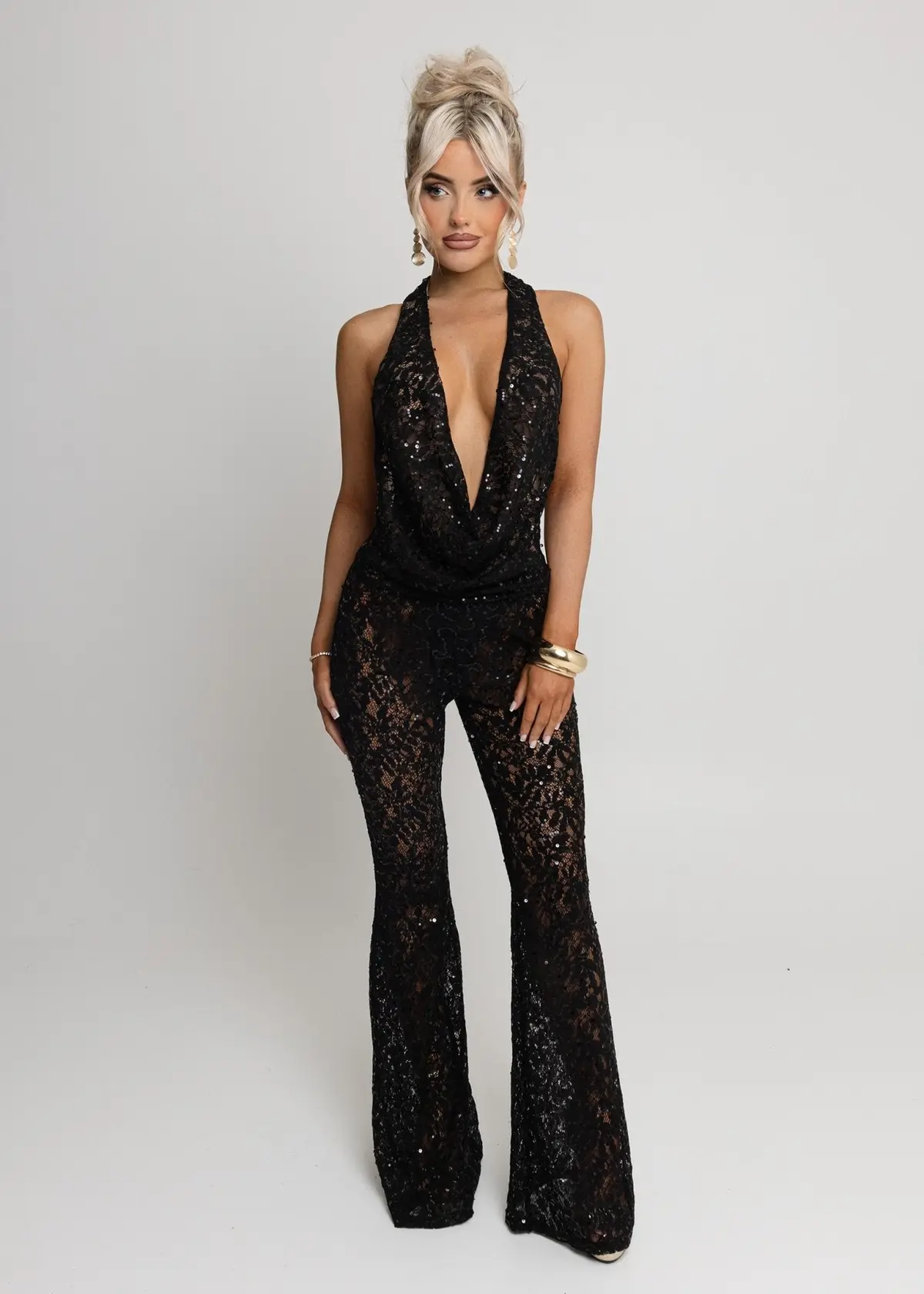 New Rules Lace Jumpsuit - Black 1
