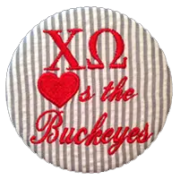 Scarlet & Grey Buckeyes - Grey Seersucker 1