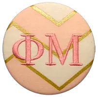Phi Mu - Pink & Gold Chevron 1