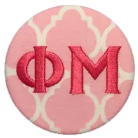 Phi Mu - Pink Quatrefoil 1