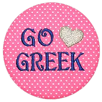 Go Greek - Pink Polka Dot 1