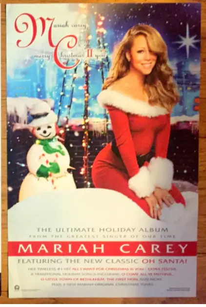 Mariah Carey -- Merry Christmas 2 Promo Poster 11X17 1