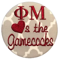 Garnet & Black Gamecocks - Grey Quatrefoil 1