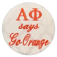 Orange & White - Quatrefoil 1