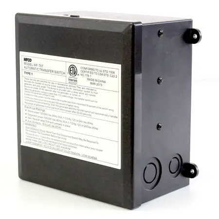 T-57-R Wfco/Arterra 50 Amp Shore/ Generator Automatic Transfer Switch - Plastic 1