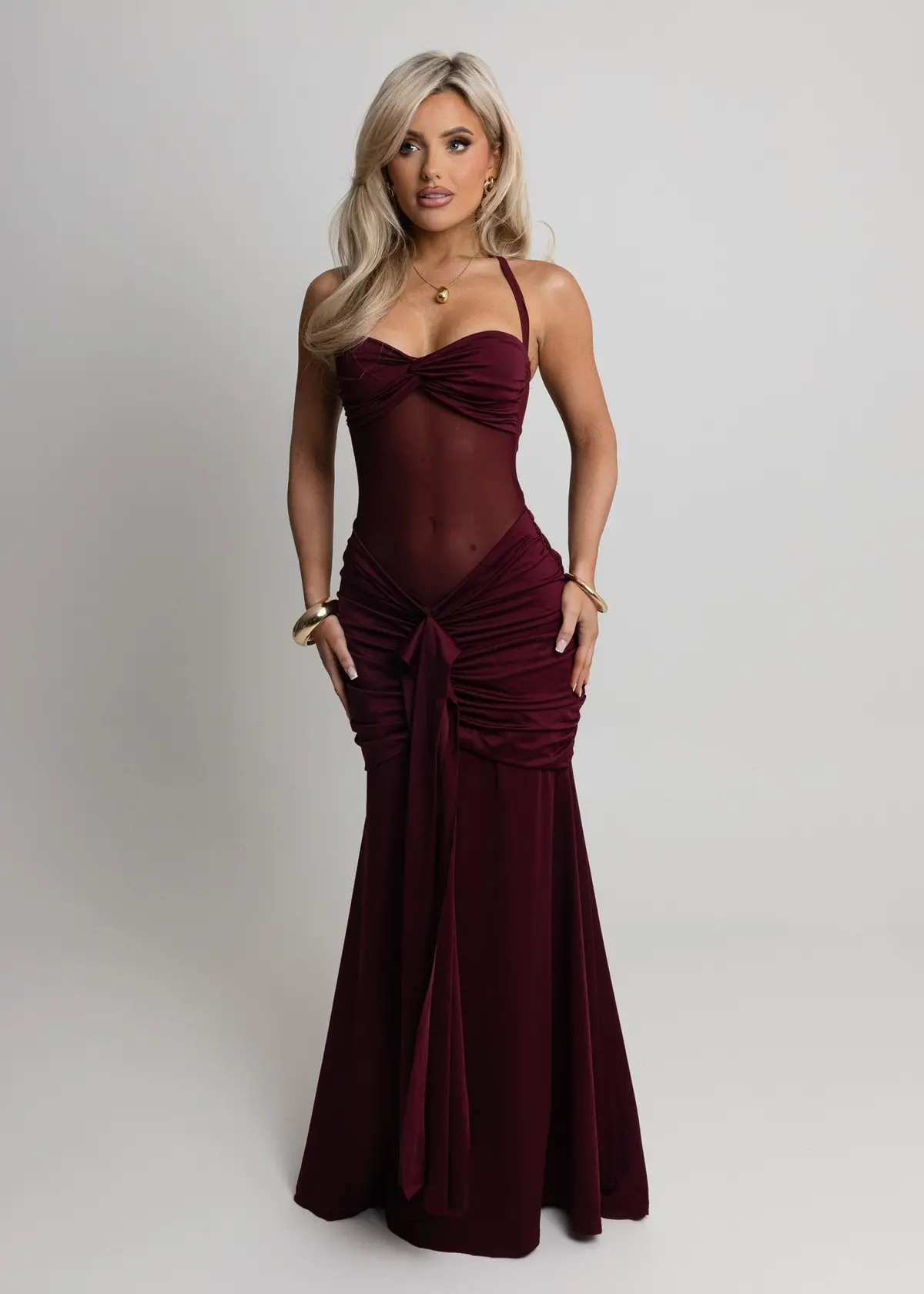 Timeless Passion Maxi Dress - Wine 1