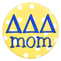 Delta Delta Delta - Yellow Polka Dot Mom 1