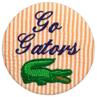Orange & Blue - Seersucker Gator 1