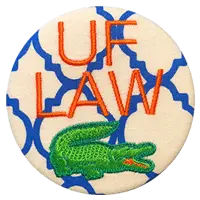 Orange & Blue - Quatrefoil Law Gator 1