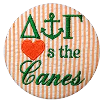 Orange & Green Canes - Orange Seersucker 1