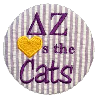 Purple & Gold Cats - Seersucker 1