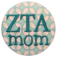 Zeta Tau Alpha Mom - Teal Pattern 1