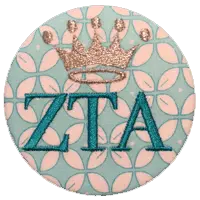 Zeta Tau Alpha - Teal Pattern 1