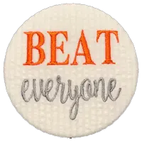 Beat Everyone - Orange & White 1