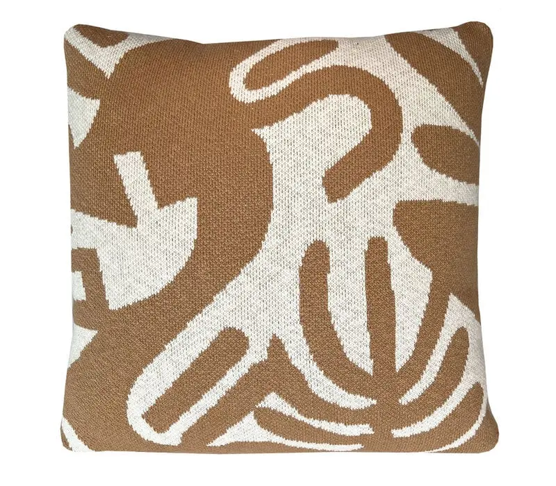 Floral Kussen Camel - Beige 1
