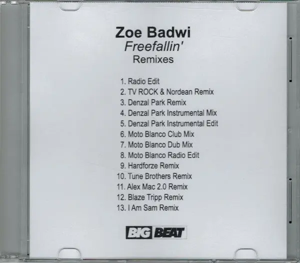 Zoe Badwi - Freefallin' (Remixes) Promo Cd 1