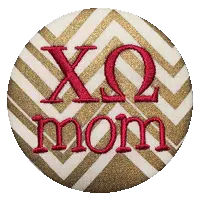 Sorority Mom - Metallic Zig Zag 1