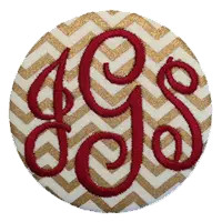 Monogrammed Button - Metallic 1