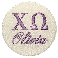 Sorority Recruitment Name Tag - White Floral 1