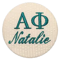 Sorority Recruitment Name Tag - White Seersucker 1