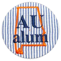 Orange & Navy - Seersucker State Alum 1